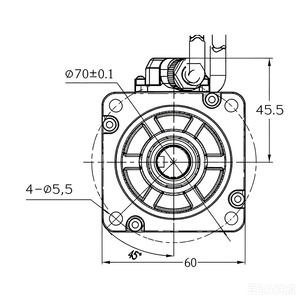Moteur sans balais ZLAC60ASM400 40 kW avec PLC, embout 60, encodeur intégré, kit pilote ZLAC8010 assorti, faible zone morte, faible bruit - Product Image 2