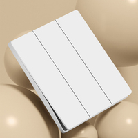 2024 PC Board Style Moderne 240V Électrique UK Prise Murale 4 Gang Original Bouton Poussoir Interrupteur pour La Maison Chambre