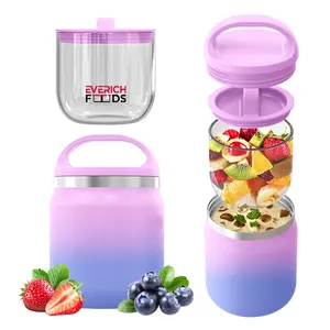 Ingrosso a buon mercato in acciaio inox fiaschetta cibo BPA-Free 600ml contenitore contenitore personalizzato Picnic scuola pranzo scatola per bambini