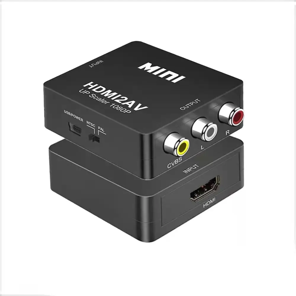Converter Composite Video + Audio Converter Mini Box Adapter with USB Charge Cable Hdmi To Av Rca Converter Hdmi Convert