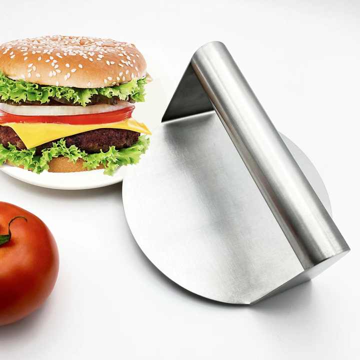 Kitchen BBQ Meat Flattener Tool Round Square Grill Press Stainless Steel Hamburger Press Patty Maker Smash Burger Press