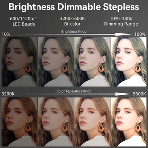 LED600 LED800 Lampe de photographie vidéo professionnelle avec trépied 40W 50W Fill Light Panel Lamp Portable Led Live Streaming Makeup - Product Image 4