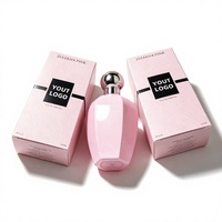 Boîtes à parfum personnalisées en relief, écologiques, en papier rose spécial avec pelliculage mat, adaptées aux parfums et aux rouges à lèvres