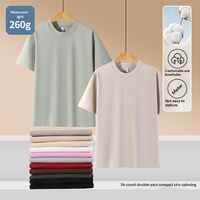 T-shirt personnalisé pour la publicité d'entreprise, en coton 260G, col rond, ample, respirant, manches courtes, pour hommes