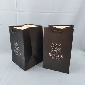 蜡烛零售购物袋哑光礼品袋定制纸袋手提袋手表个性化黑色胶印艺术纸彩色