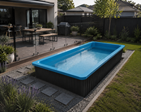 Coque de piscine en fibre de verre sur mesure, revêtement de piscine composite préfabriqué pour piscine conteneur, vente en gros directe d'usine