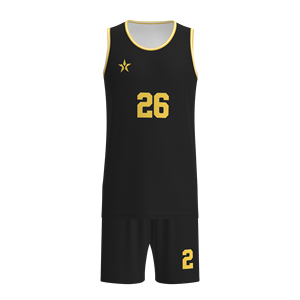 Seragam Basket Pria Logo Kustom Grosir - Seragam Berkualitas Tinggi Bahan Polyester Regular Fit dengan Cetak Transfer Panas - Product Image 2