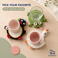 Sous-verres et sets de table écologiques tissés à l'effigie d'animaux mignons (grenouille, pingouin, oie) pour la maison, le café, la cuisine et les bars à café