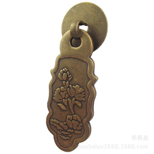 Poignée de tiroir en cuivre, style chinois, design Lotus, couleur Bronze, accessoire de meuble durable - Product Image 5