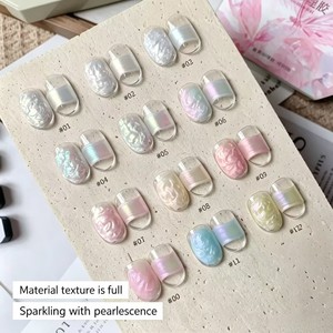 ขายตรงจากโรงงาน เจลทาเล็บยูวีเนื้อไหมออโรร่า 12 สี เงางามดุจฝัน - Product Image 3