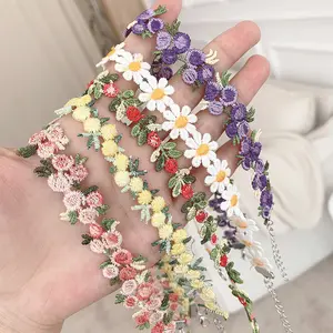 Vintage forest flower necklace embroidery clavicle chain garden romantic sweet cute lace choker ladies daily trip