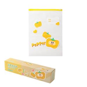 Bolsas de Almacenamiento de Alimentos Reutilizables con Diseño de Dibujos Animados, Bolsas de Plástico para Refrigerador con Etiqueta para Escribir, para Conservación de Frutas y Verduras - Product Image 4