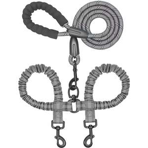 Correa táctica para perros, <span class=keywords><strong>collar</strong></span> y cinturón táctico para perros, arnés de seguridad para tirar del perro, correa doble para perros - Product Image 6