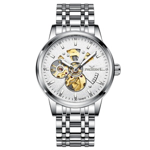 Montre mécanique de luxe pour homme avec bracelet en acier, logo personnalisé, montre de créateur avec cadran en verre et affichage par aiguilles - Product Image 5