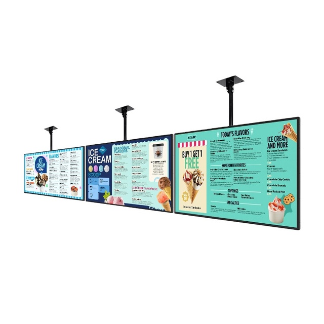 32"43"55"Super Thin LCD Split Screen Advertising Display Digital Menu Board Restaurant Menu Display Screen