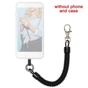 Ремешок-шнурок для телефона с карабином, эластичный, толстый, с фиксатором, для ношения через плечо, черный, защита от утери, для смартфона - Product Image 2