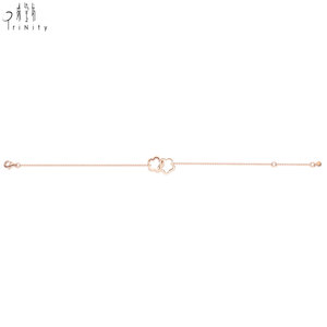 Hong Kong Supplier Trendy Flower Design 18K Rose <b>Gold</b> Real Natural Diamond Bracelet For Girls Daily Wear Fine Jewelry Wholesale - Product Image 4