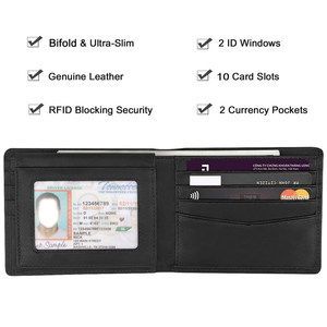 RFID Anti-Theft Large Capacity Business <b>Wallet</b> Men's Tri-Fold Leather <b>Wallet</b> With Multiple Card Slots Black Dark <b>Brown</b> - Product Image 5