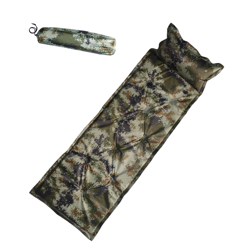 Inflatable Sleeping Pad Camping Mat with Internal Fiber Layer Compact Lightweight Insulated Waterproof for Backing