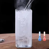 1 STKS Creatief Vierkant Glas Transparant Koud Drankje Grote Capaciteit Ijskoffie Melk Thee Drinkbeker Rode Wijn Glas Koffiekopje