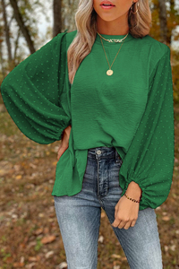 Camicetta Casual da <span class=keywords><strong>Donna</strong></span> con Maniche a Sbuffo <span class=keywords><strong>Marrone</strong></span> alla Moda, <span class=keywords><strong>Blusa</strong></span> Larga con Decorazioni - Product Image 3