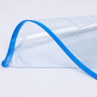 Pochette pour documents A4/A5 en PP résistant, imperméable, imprimée UV, avec tirettes de fermeture éclair colorées, transparente, pour le rangement au bureau