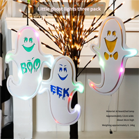 Guirlande lumineuse LED décorative en plastique pour Halloween, avec boîte à piles, motifs citrouille, fantôme, crâne, chauve-souris, petites lumières, Nouveautés Tendance