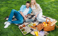 Plateau repas rectangulaire jetable en bagasse de canne à sucre biodégradable à 5 compartiments, design moderne, certifié OK-COMPOST, pour le camping