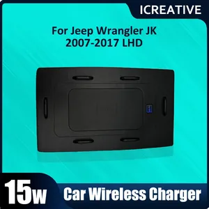 Icreative Jeep Wrangler JK 2007-2017 Accessoires de charge de téléphone pour l'intérieur de la voiture, chargeur sans fil à charge rapide, garantie 1 an - Product Image 2
