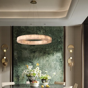 <span class=keywords><strong>Lampadario</strong></span> LED in Rame e Acciaio Inox con Finitura Marmo, <span class=keywords><strong>Beige</strong></span>, AC 85-265V, Garanzia 5 Anni, CRI 90, Luce Bianca Calda 3000K, Lusso Moderno - Product Image 3