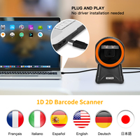 Netum 2055M USB Desktop QR Code Scanner CMOS para Android y Linux Lector de código de barras 2D con stock de escaneo
