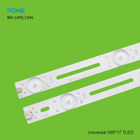 Lampu LED Backlight Universal untuk TV 32-75 Inch 590*17MM 7 LED Tipe A/B