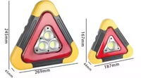 Triangle de signalisation d'avertissement pour voiture, lumière d'avertissement, charge solaire, balise d'urgence triangulaire pour panne de véhicule, sécurité routière