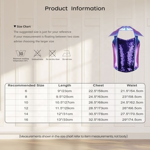 Conjuntos de Baile para Niñas, Top Corto con Lentejuelas Holográficas, Cuello Alto Metálico, para Actuaciones Contemporáneas, Personalizado - Product Image 6