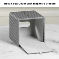 Boîte à mouchoirs en cuir PU de luxe en gros d'usine 14*14cm Boîtes à mouchoirs carrées Porte-serviettes pour hôtel Maison Restaurant