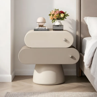 Nouvelle table de chevet en bois massif, style minimaliste pour chambre à coucher, armoire à tiroirs pour la maison, design rotatif