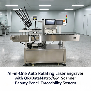 Máquina de Marcado Láser de Rotación Automática con Lector de Códigos QR/DataMatrix/GS1 Chestny ZNAK Beauty Pencil, Total Rastreabilidad - Product Image 1