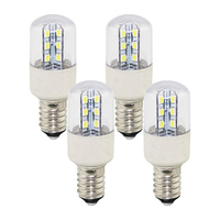Bombilla LED E12 Bombilla de 1 vatio para electrodomésticos Base de candelabros equivalente a 10W Luz diurna Blanca 6500K AC110V E12 Base Bombillas de luz nocturna