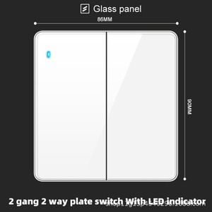 Trắng Tempered Glass <span class=keywords><strong>13A</strong></span> tường ánh sáng chuyển đổi ổ cắm Bảng điều chỉnh, phổ kép Ổ cắm điện với cổng USB 220V tường chuyển đổi - Product Image 5