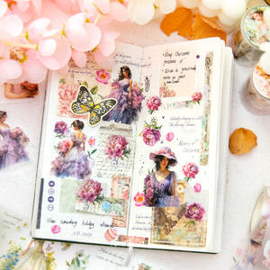 2 M/rollo de cinta para mascotas, ella <span class=keywords><strong>vino</strong></span> de flores, serie Flower Girl, Manual troquelado, Material, pegatinas de bucle - Product Image 4