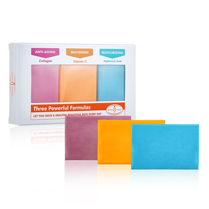 Ensemble de savons éclaircissants naturels Aichun Beauty, collagène, vitamine C, acide hyaluronique pour la peau, savons faits à la main à la rose, vente en gros - Product Image 1