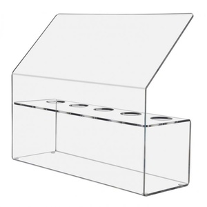 Custom Handmade 5-Hole Clear Acrylic Ice Cream Cone Holder Stand & <b>Display</b> <b>Case</b> with 3~20mm Thickness Yageli Brand - Product Image 1