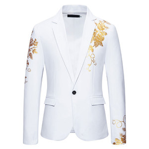 <span class=keywords><strong>Blazer</strong></span> da Uomo con Stampa Paisley a Caldo, Giacca Casual per Matrimoni e Feste, Vendita all'Ingrosso - Product Image 1
