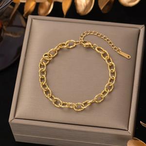 Joyería de Acero Inoxidable al Por Mayor Pulsera de Acero Inoxidable con Personalidad para Mujer Chapada en Oro de 18K Accesorios de Moda para Dama - Product Image 2