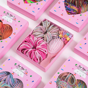 Ensemble de barrettes et peignes pour cheveux pour bébés et enfants, ensemble de barrettes et pinces latérales, accessoires pour cheveux, corde à cheveux pour filles, boîte cadeau - Product Image 6