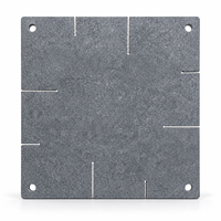Plaque réfractaire carrée en carbure de silicium à rainures sur les bords, mobilier de four haute température pour étagère de four céramique, soudage et découpe