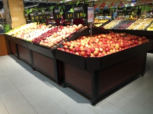 Kệ trưng bày trái cây và rau quả siêu thị XINDE tùy chỉnh, thiết kế bằng thép và gỗ, giá để trái cây rau quả - Product Image 5