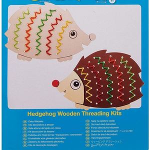 Kit de filage en bois hérisson en gros, décoration artisanale DIY moderne et simple pour la maison, décorations suspendues pour enfants à coudre - Product Image 3