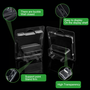 Empaque de Plástico Transparente Personalizado con Tapa de Concha Plegable en Tres Partes y Tarjeta Insertable para Empaquetar Juguetes y Pegatinas - Product Image 3