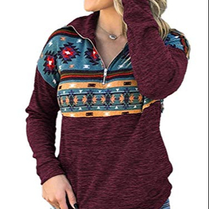 mens aztec quarter zip pullover